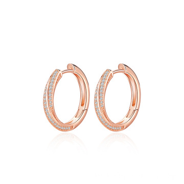 Trendy Twisted Gold Plated Sterling Silver 925 Earrings